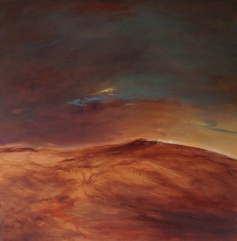 'Last Light Landscape Acylic on Canvas 1mx1m